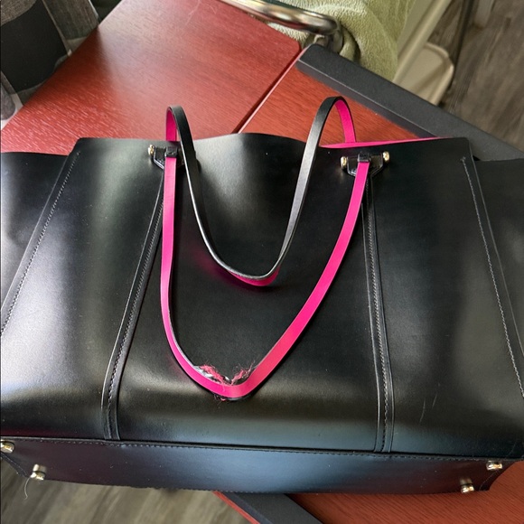 Kate Spade Black Tote with Pink Interior - Picture 6 of 6